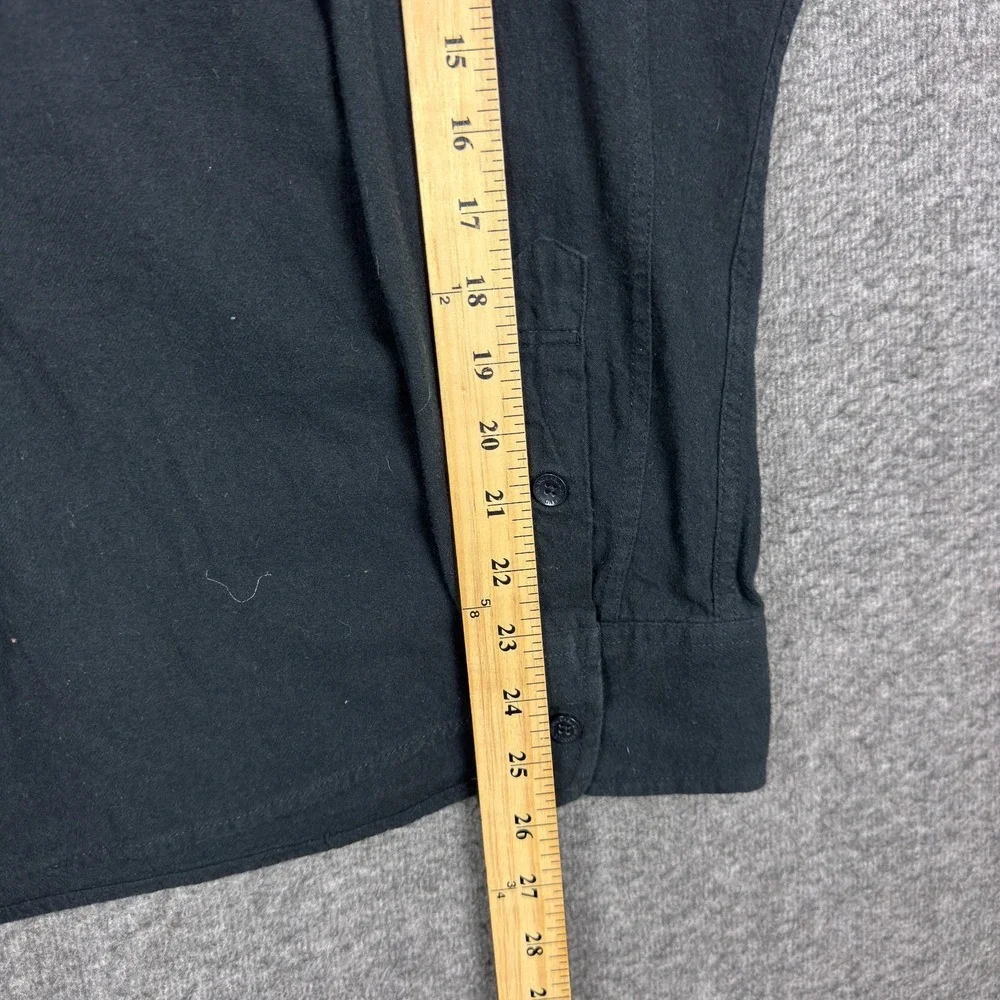 True Religion Shirt Mens XXL Black Utility Flannel Long Sleeve Button Western